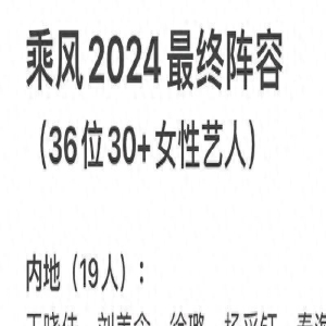 《浪姐5》最新网传名单，李小璐再次出现，日本艺人是花泽香菜