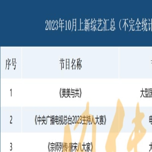 《10月综艺市场分析报告》