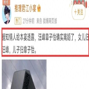 知名娱记曝汪峰章子怡已离婚！男方发声回应遭质疑，更多细节被扒