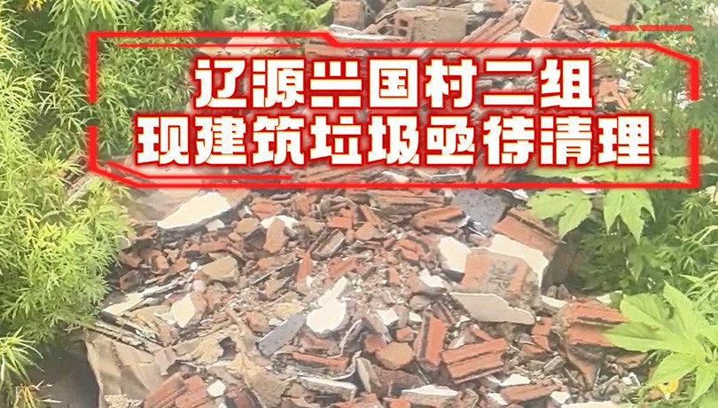辽源龙山兴国村二组现建筑垃圾亟待清理监管不到位
